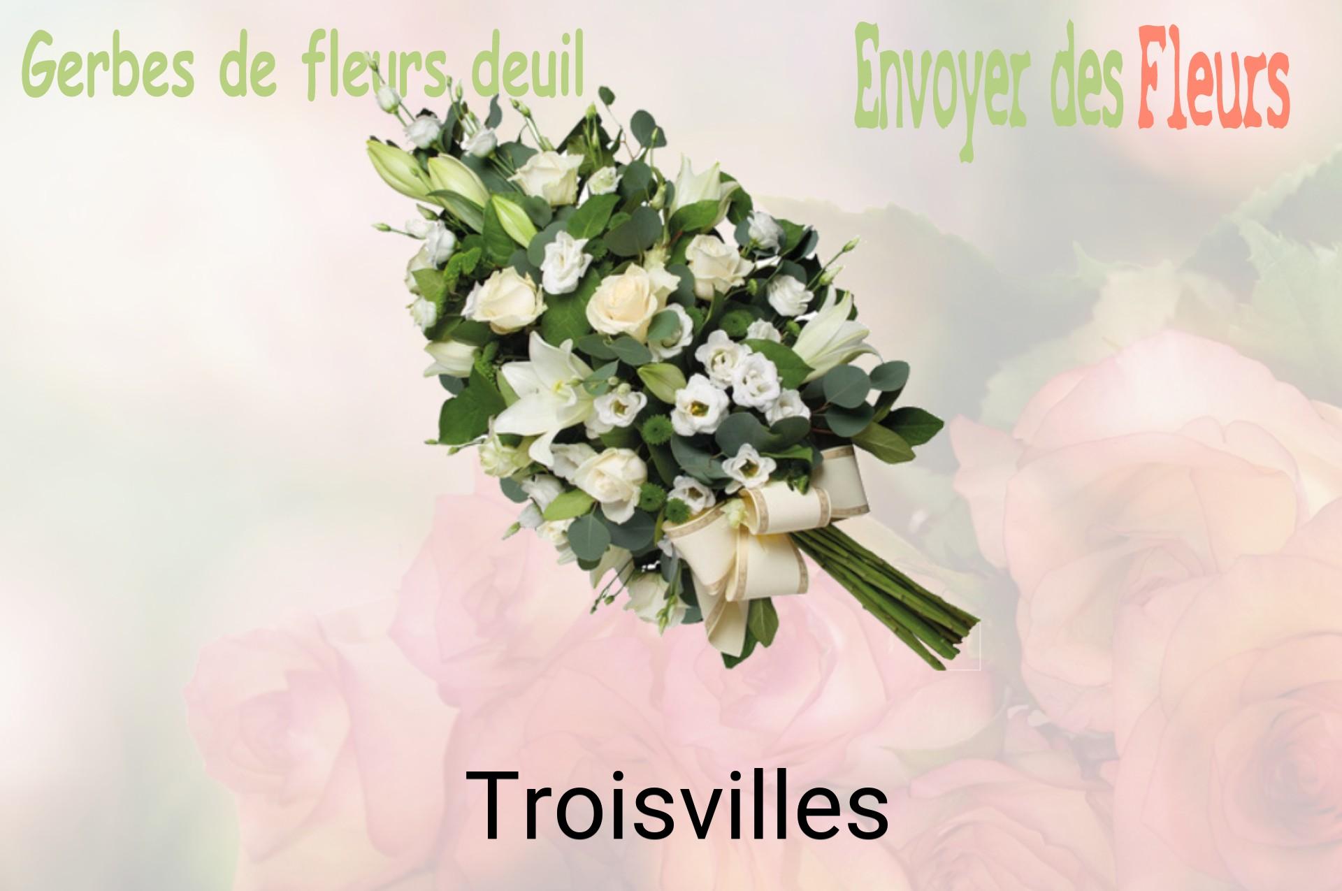 Gerbe de fleurs de deuil livrée à Troisvilles